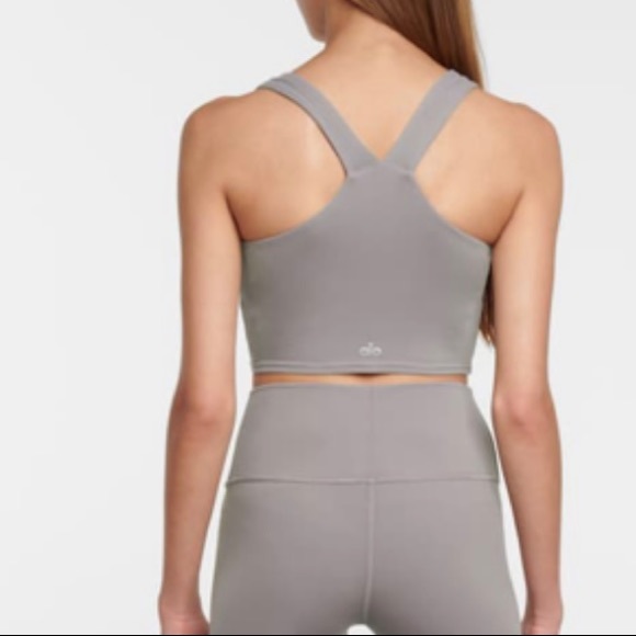 Alo yoga Real Sports Bra in Shadow Grey